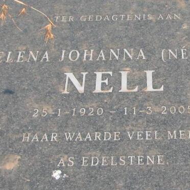 NELL Helena Johanna nee GENIS 1920-2005