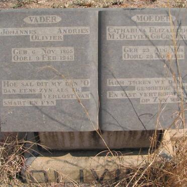 OLIVIER Johannes Andries 1865-1943 &amp; Catharina Elizabetha M. COMBRINK 1868-1938