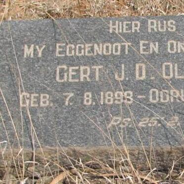 OLIVIER Gert J.D. 1893-1952