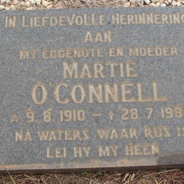 O'CONNELL Martie 1910-1982