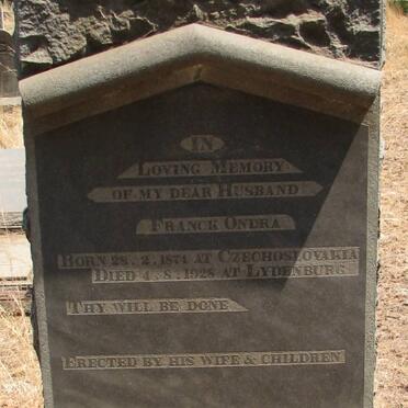 ONDRA Franck 1874-1928