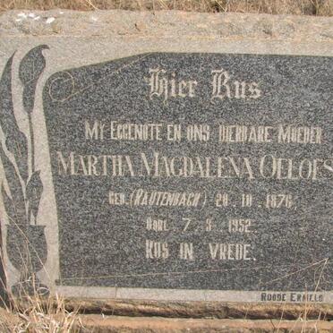 OELOFSE Martha Magdalena nee RAUTENBACH 1876-1952