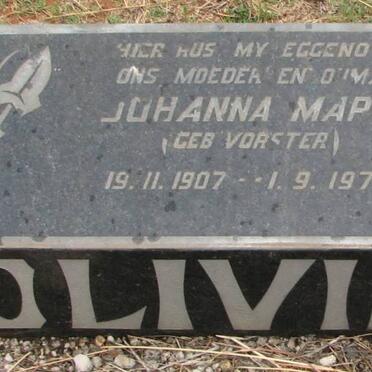 OLIVIER Johanna Maria nee VORSTER 1907-1975