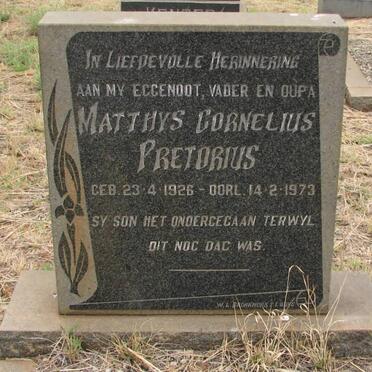 PRETORIUS Matthys Cornelius 1926-1973