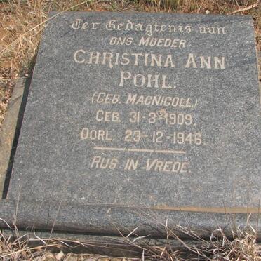 POHL Christina Ann nee MACNICOLL 1909 -1946