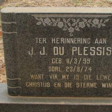 PLESSIS J.J., du 1899-1974