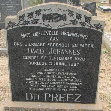 PREEZ David Johannes, du 1928-1967