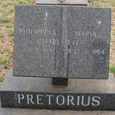 PRETORIUS Philippina Maria Charlotte 1910-1984