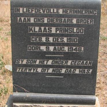 PRINSLOO Klaas 1910-1946