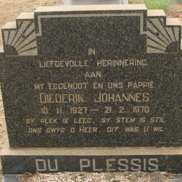 PLESSIS Diederik Johannes, du 1927-1970