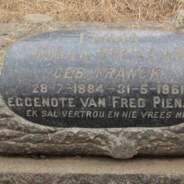 PIENAAR Julia nee FRANCK 1884-1961