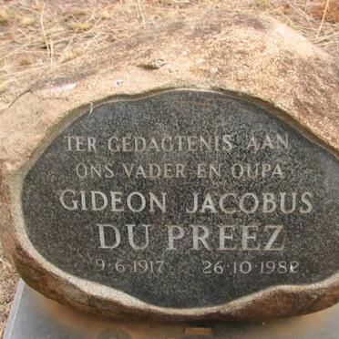 PREEZ Gideon Jacobus, du 1917-1982