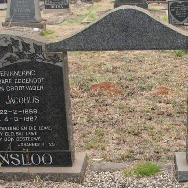 PRINSLOO Willem Jacobus 1898-1967 &amp; Anna Alletha Maria TALJAARD 1905-1969