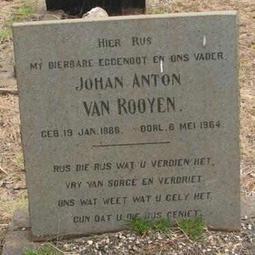 ROOYEN Johan Anton, van 1888-1964