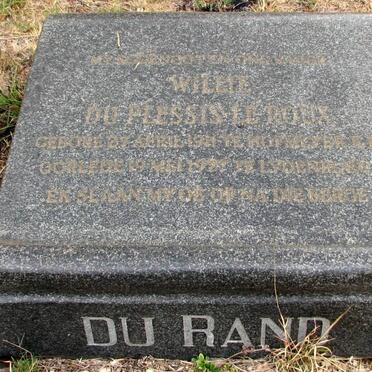 RAND Willie Du Plessis Le Roux, du 1911-1922