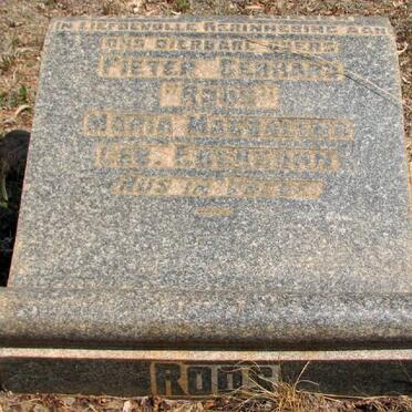 ROOS Pieter Gerhard &amp; Maria Magdalena EBERSOHN