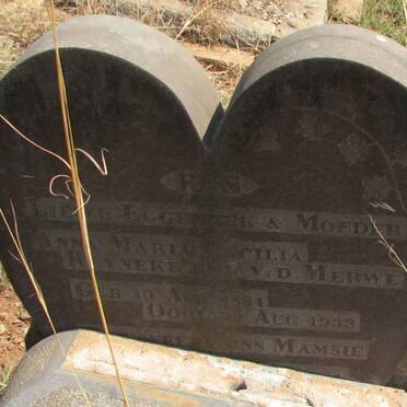 REYNEKE Anna Maria Cicelia nee V.D.MERWE 1884-1933