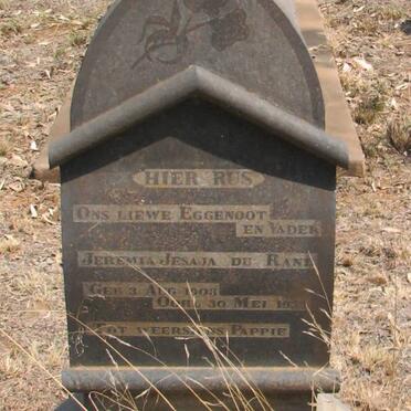 RAND Jeremia Jesaja, du 1903-1938