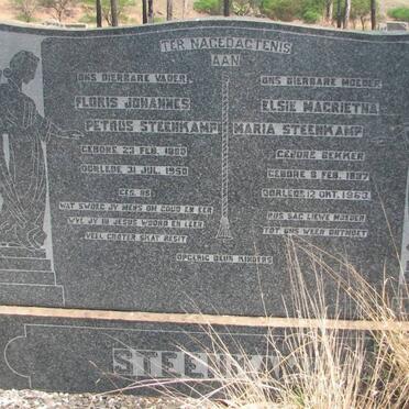 STEENKAMP Floris Johannes Petrus 1900-1950 &amp; Elsie Magrietha Maria BEKKER 1937-1963