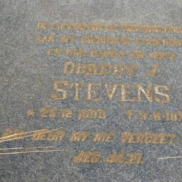 STEVENS Ockert J. 1893-1972