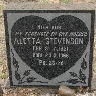 STEVENSON Aletta 1921-1966