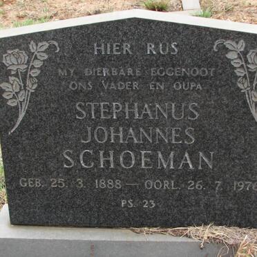 SCHOEMAN Stephanus Johannes 1888-1976