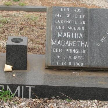 SMIT Martha Magaretha nee PRINSLOO 1925-1980