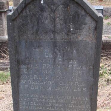 STEVENS James Frost 1897-1918