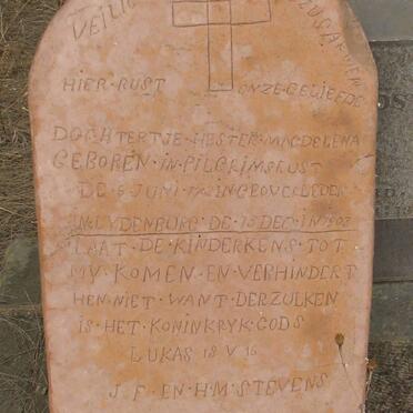 STEVENS Hester Magdalena 1902-1903