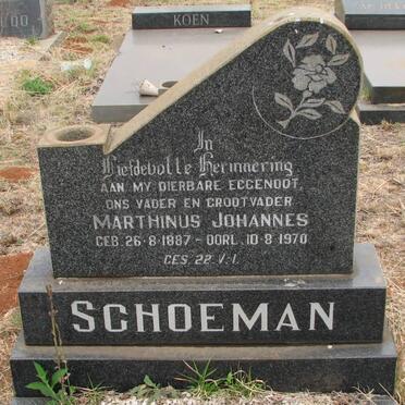 SCHOEMAN Marthinus Johannes 1887-1970