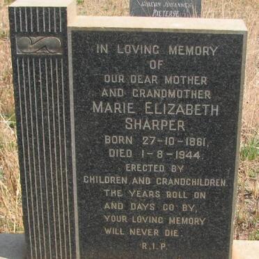 SHARPER Maria Elizabeth 1861-1944