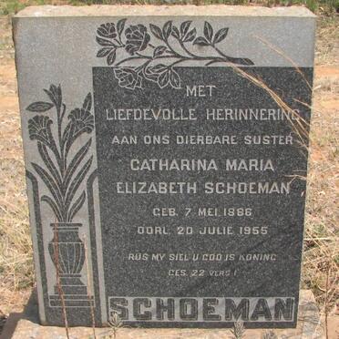 SCHOEMAN Catharina Maria Elizabeth 1886-1955