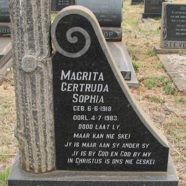 SCHOEMAN Magrita Gertrude Sophia 1918-1983