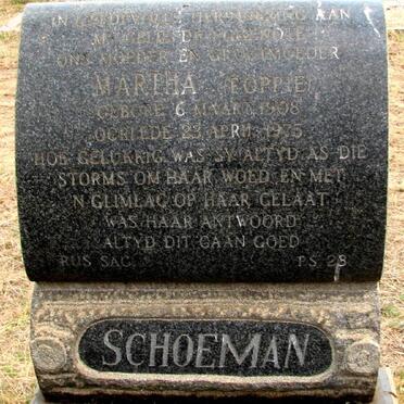 SCHOEMAN Martha 1908-1975