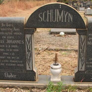 SCHUMYN Josias Johannes 1909-1968 &amp; Maria G.C. DU PREEZ 1909-1966