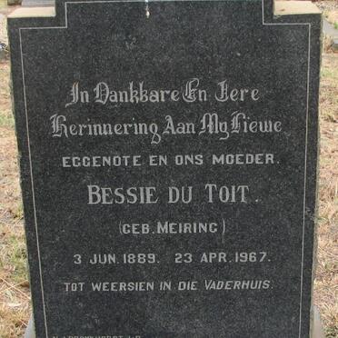 TOIT Bessie, du nee MEIRING 1889-1967