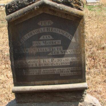 TAUTE Susan Maria nee STANDER 1866-1930