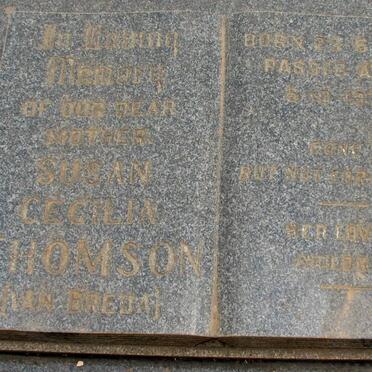 THOMSON Susan Cecilia nee VAN BREDA 1899-1972