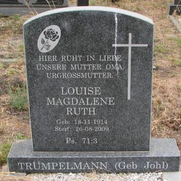 TRUMPELMANN Louise Magdalene Ruth nee JOHL 1914-2009