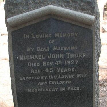 THORP Michael John -1927