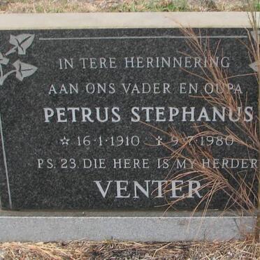 VENTER Petrus Stephanus 1910-1980