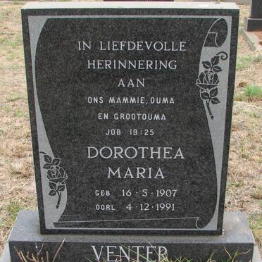 VENTER Dorothea Maria 1907-1991