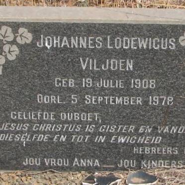 VILJOEN Johannes Lodewicus 1908-1978