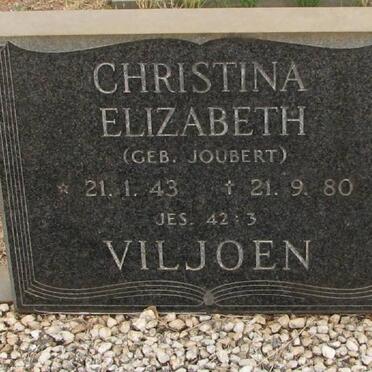 VILJOEN Christina Elizabeth nee JOUBERT 1943-1980