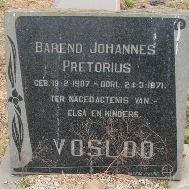 VOSLOO Barend Johannes Pretorius 1907-1971