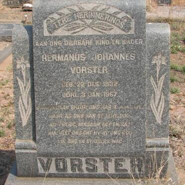 VORSTER Hermanus Johannes 1932-1957