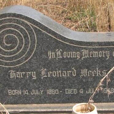 WEEKS Harry Leonard 1880-1958