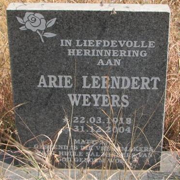 WEYERS Arie Leendert 1918-2004