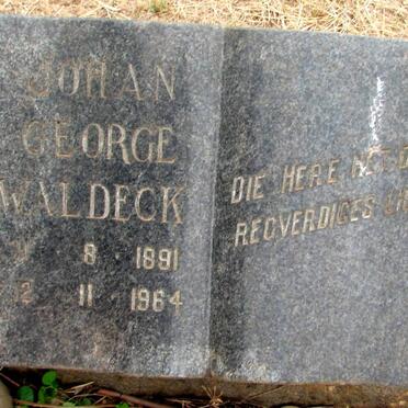 WALDECK Johan George 1891-1964