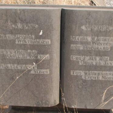 WINTERBACH Dirk Jacobus 18??-1938 &amp; Maria Magdalena ROLGAARD ?-1941